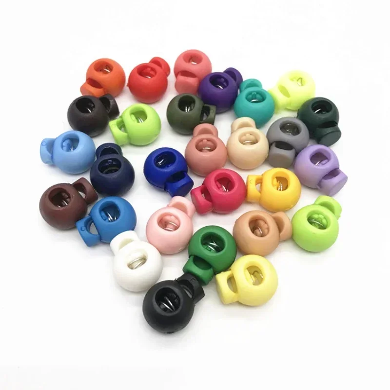 Shock Cord Rope Stopper Lock End Toggle Buckle and Metal Spring 12pcs
