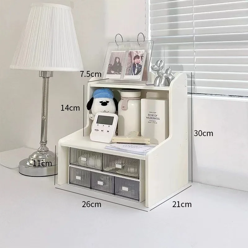 Enhanced Two-Layer Desktop Organizer Shelf for Home and Office Storage