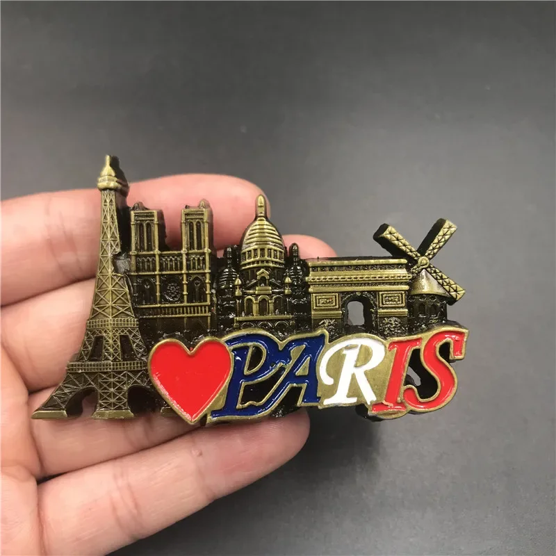 

United Kingdom Italy Rome Notre Dame De Paris France United States Qatar Metal Magnetic Fridge Magnet Pizza Leaning Tower магнит