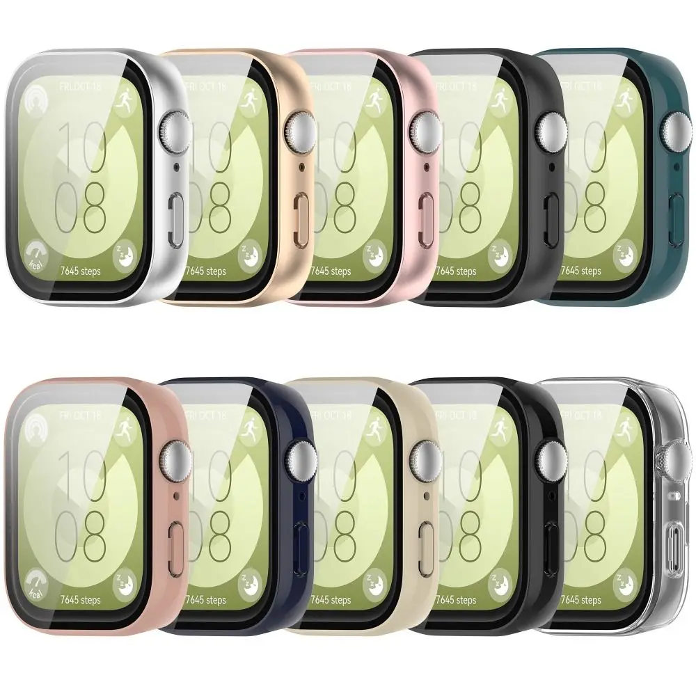 Premium PC+Tempered Glass Protective Smartwatch Case with Full Screen Coverage
