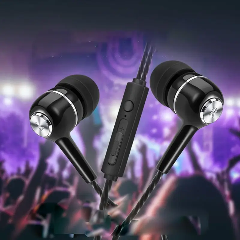 Stereo In-Ear Earphone Bass With Microphone HiFi Headphone