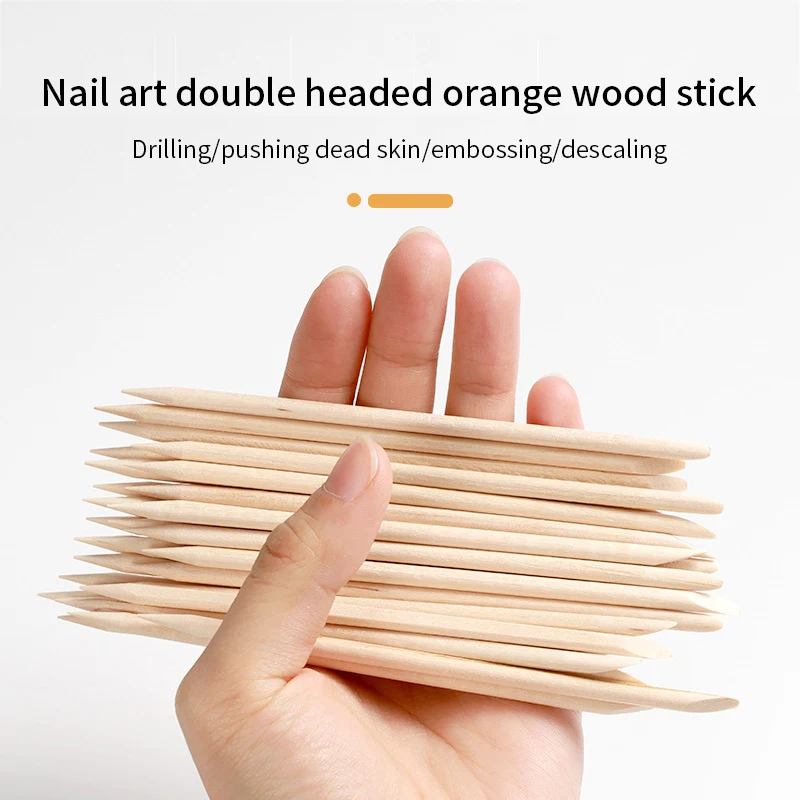 Nail Care Kit Manicure Tools Manicure Pedicure Kit Manicure Set Nail Art Pusher Manicure Pedicure Tools Cuticle Pusher Nail Manicure Sticks Pedicure Tools 100Pcs Orange Wood Sticks Nails BULK Double Sided Cuticle Pusher Remover Nail Art Manicure Pedicure Tool Manicure