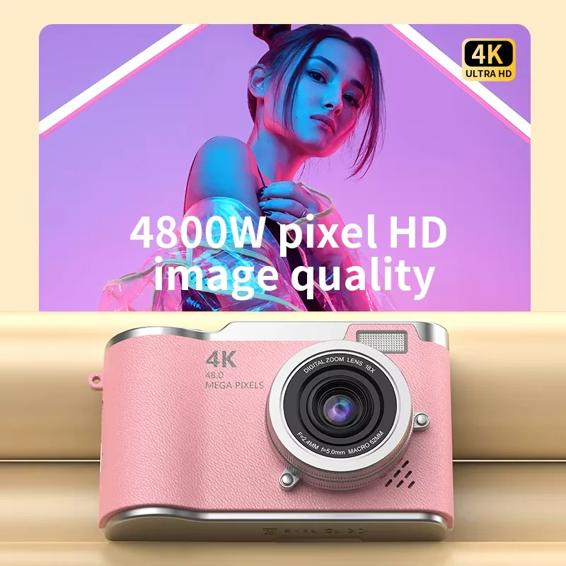 Digital Camera 4K 48MP For Kid Adult Beginners