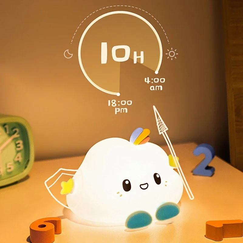 Cartoon Cute Cloud Night Light Children Bedroom Bedside Night Light Kiyo Child Girl Birthday Gift Home Desktop Decoration cloud night light