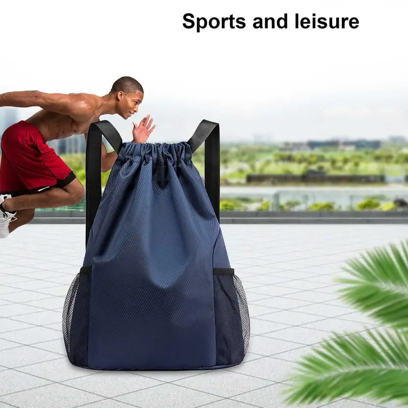 Durable Swimming String Sack with Handle for Sports Yoga Beach Travel -  China Drawstring Backpack and Swimming String Sack price