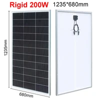 Panneau solaire photovoltaïque 200w 150w 80w, verre trempé rigide, chargeur de batterie 12v, camping-car monocristallin, maison, RV, toit de bateau 4