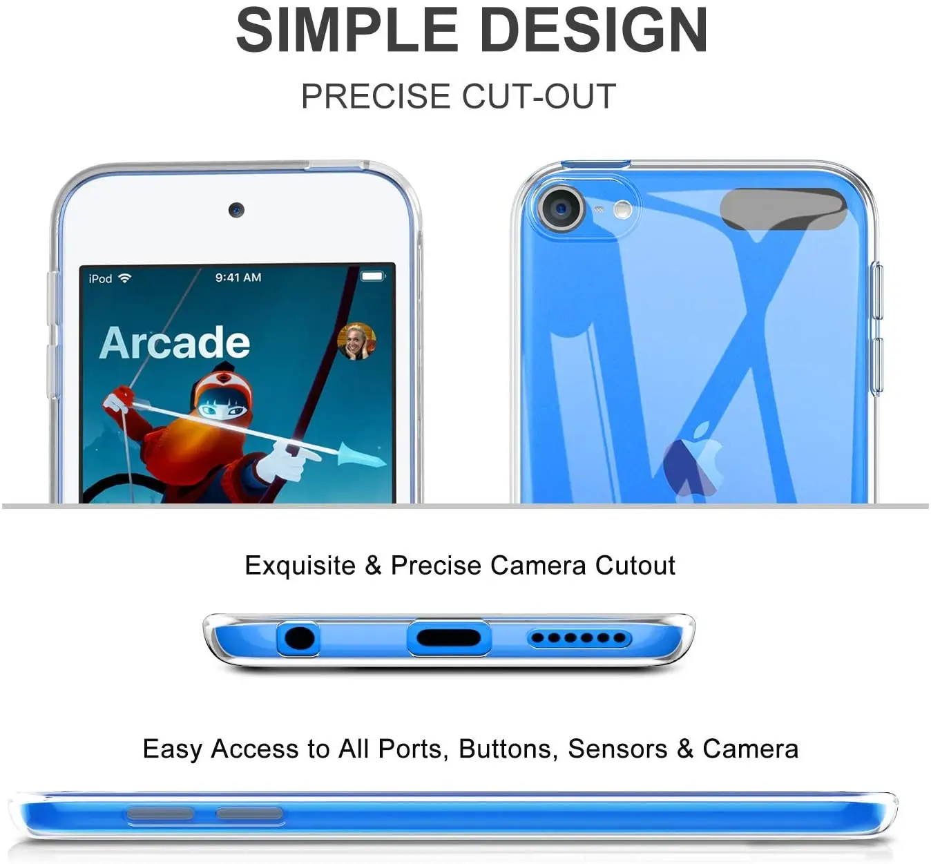 Ultra-Thin Clear Soft TPU Back Case Cover