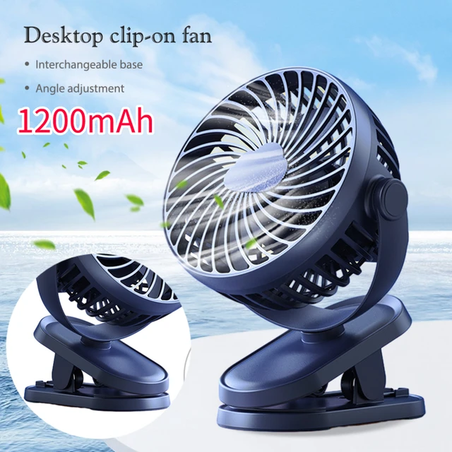 Usb Plug-in Use Mini Clipped Fan 360° Rotation 2-speed Wind Desktop  Ventilator Silent Air Conditioner For Bedroom Office - Fans - AliExpress