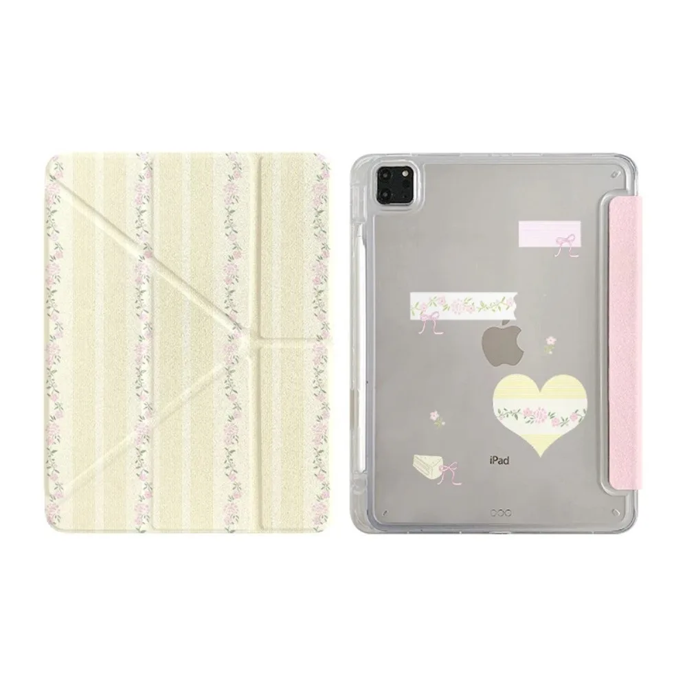 Yellow Floral 3+Y-Fold Tablet Case