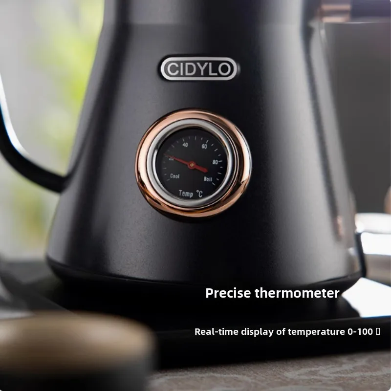 220V/Teapot Small mouth long mouth household electric kettle Stainless steel European vintage coffee hand pot 6