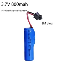 3.7V 800mah 14500 AA Rechargeable Battery for Remote Control Toys Helicopter Car Train Motorcycle Toy Car Batteries SM plug 2