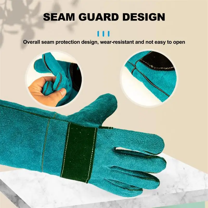 Pet Handling Gloves Bite-resistant Multi-Functional Anti-Scratch Leather Protective Gloves Anti-thorn Animal Handling Supply