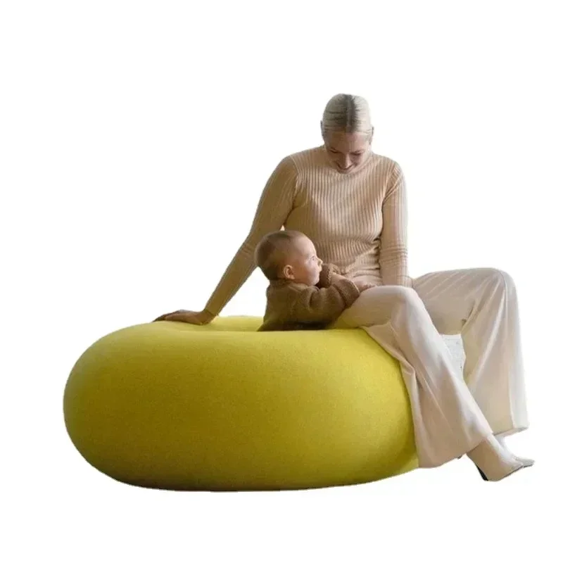 Divano Donut Rotondo Pigro Sedile singolo Casa Soggiorno Divano semplice Advanc Bella sedia per il tempo libero Elegante morbido sulla pelle traspirante - immagine 6