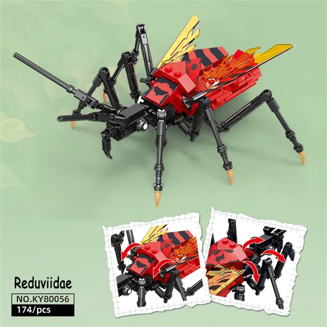 Nature Wasps Bees Building Blocks Insects Series Puzzle Cultivation Hands on Coordination Ability Children's Collection Toys 2