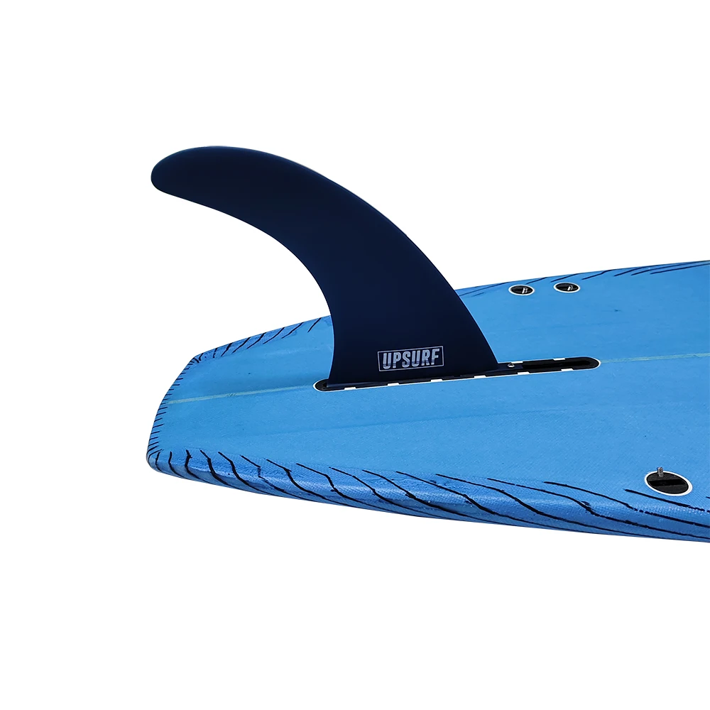 “Upsurf” dark Blue color Surf longboard fin 8/9 inch Barbatana Surf 8/9 Fin Fibreglass in Surfing single Fin stand up paddle
