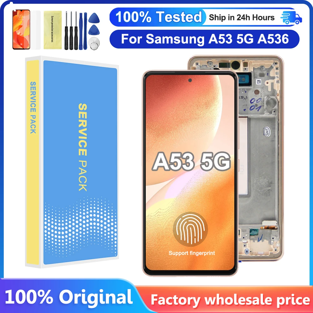 

6.5'' Original Display For Samsung Galaxy A53 5G LCD Display Touch Screen Digitizer Assembly For Samsung A536 A536B A536U Screen