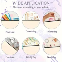 Green Witch Nature Moon Phase Forest Boho Tarot Zipper Pouch Cosmetic Bag  Moon & Foliage Pencils, Travel Accessories - Image 3