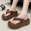 Non-slip Beach Flip Flops Women Summer Clip Toe Thick Bottom Cloud Slippers Woman 2025 Soft Sole Platform Sandals Slides Female 4