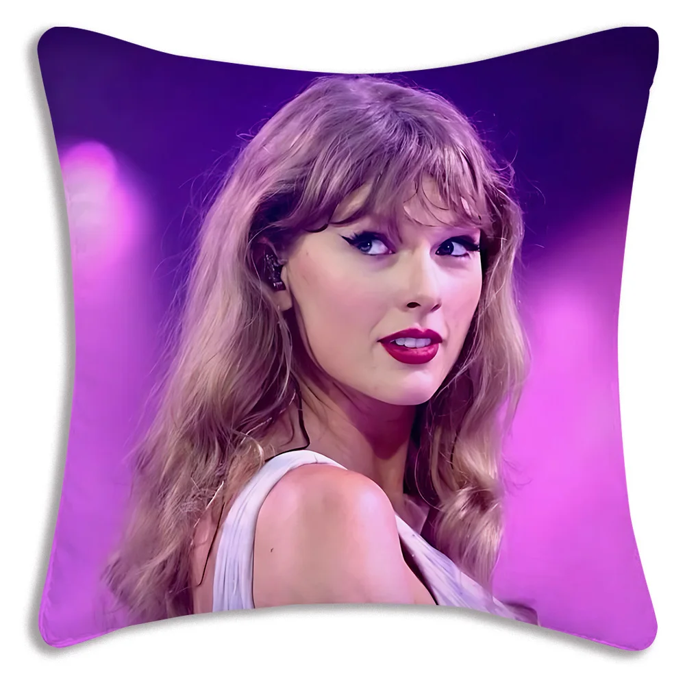 thumbnail image 1 of Fundas de almohada de dibujos animados T-Taylors, funda de cojín decorativa para sofá, hogar, impresión a doble cara, corta, de felpa, linda S-Swifts, 1 of 5
