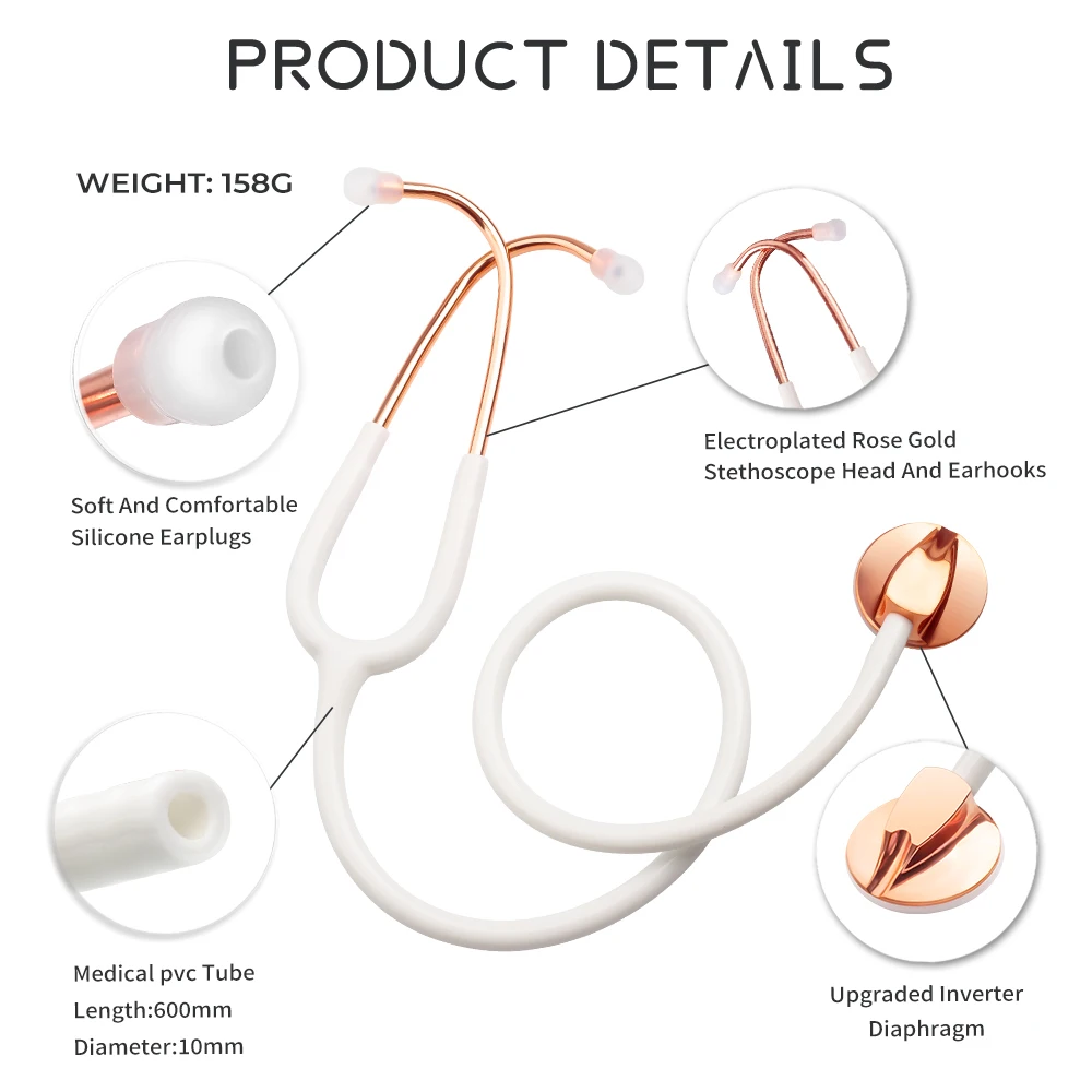 Professional Medical Cardiology Doctor Stethoscope Medical Heart Stethoscope Nurse Student Equipment Device