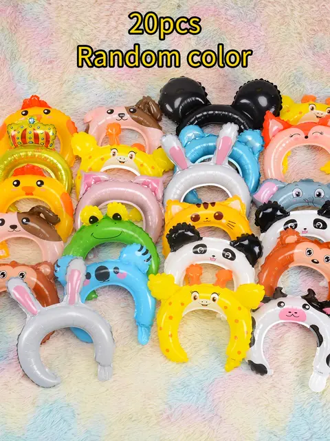 밝고 유쾌한 어린이 축하를 위한 믹스 헤드밴드 풍선