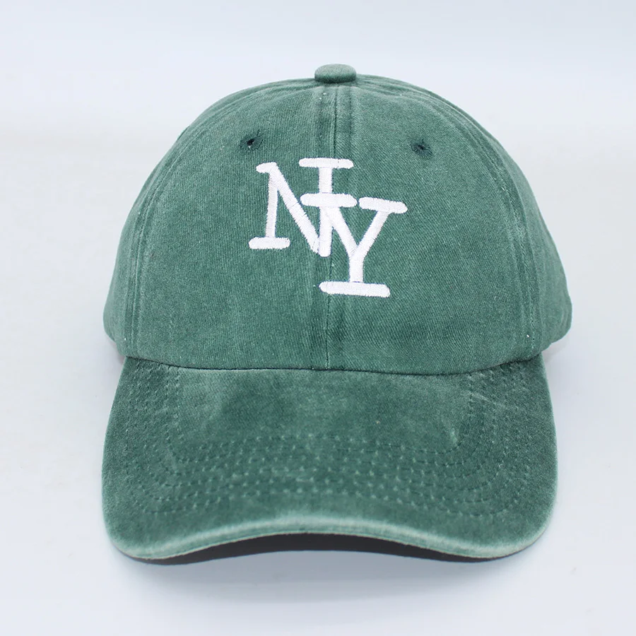 Embroidered NY letters New York Vintage Baseball caps Men Women Water Washed Sunscreen Sun Hat Sports Fishing Peaked cap dad Hat – Detail 1