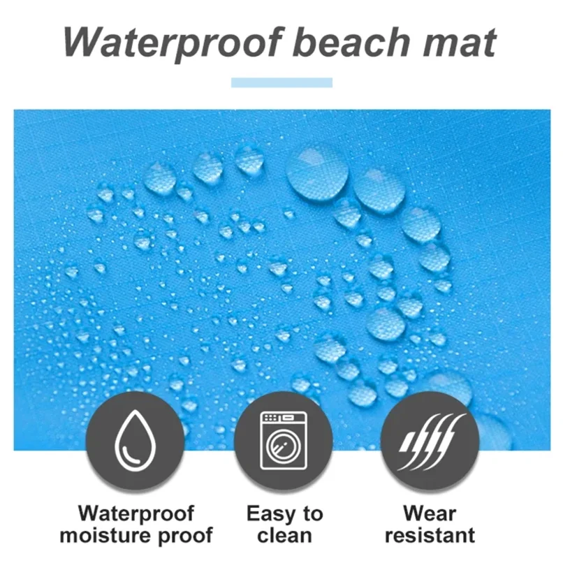 Waterproof Beach Mat Extra Large Outdoor Camping Mat Blanket Folding Sand Free Pocket Mattress Portable Lightweight Picnic Mats 6