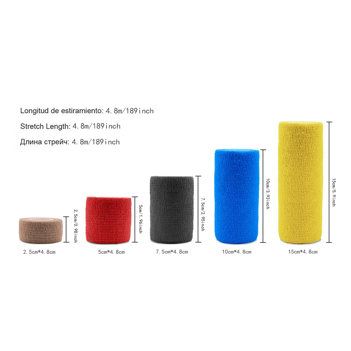 Kinesiology Tape Self Adhesive Elastic Bandage Sports Tattoo Breathable Cohesive For Injury Finger Wrist Ankle