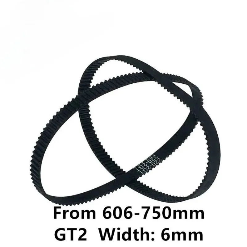 Rubber Belt Transmission Drive Belt Synchronous Belt 1PCS 3D Printer Parts GT2 6mm Closed Loop Rubber Timing Belt 606 610 616 630 640 650 660 670 690 696 700 710 738 740 750mm 2GT