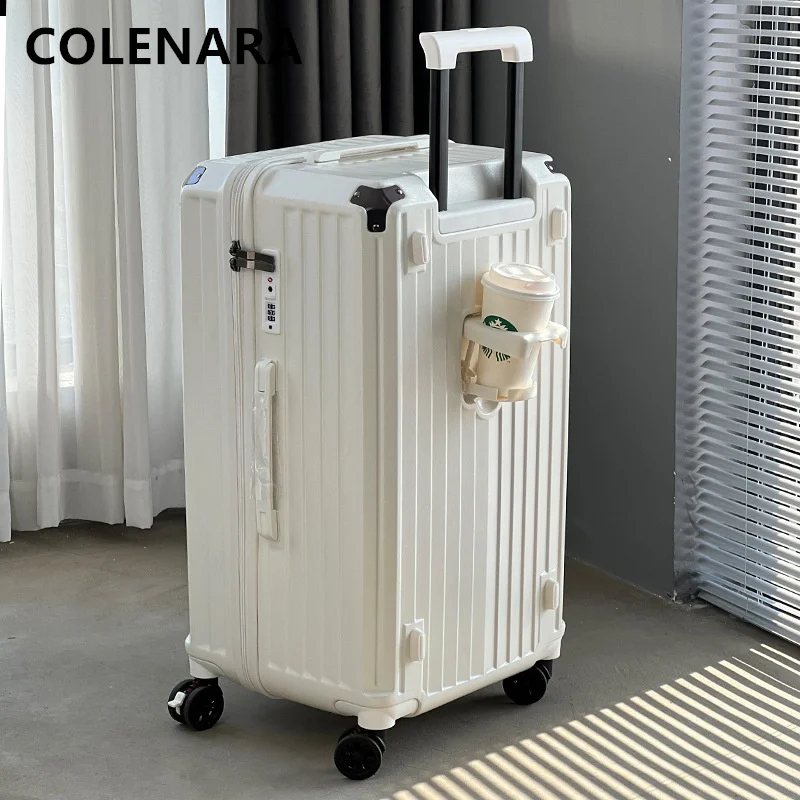 

COLENARA 20"22“24"26"28"30"32"34"36 Inch New Suitcase Large Capacity Trolley Case Men Boarding Box with Wheel Rolling Luggage