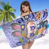 Labubu Laptop Beach Towels Shower Towel Sauna Travel Spa Microfiber Quick Dry Gym Accessories Cute Room Decor 5