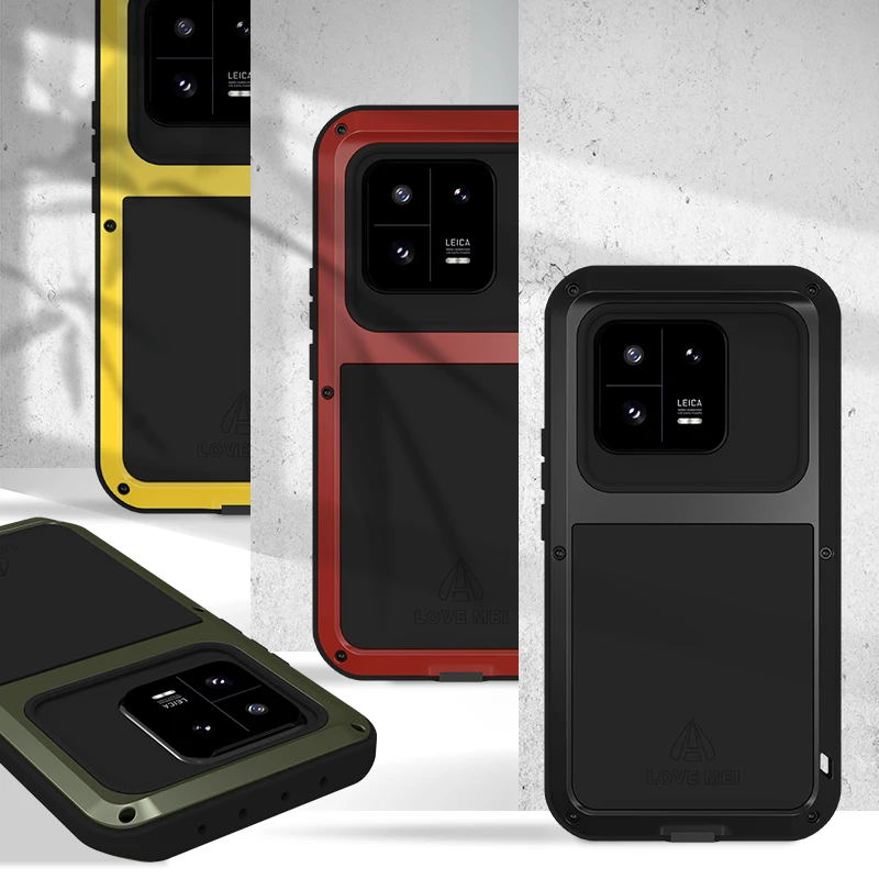 Love Mei Military Grade Metal Protective Phone Case with Silicone Shockproof and Dustproof Cover