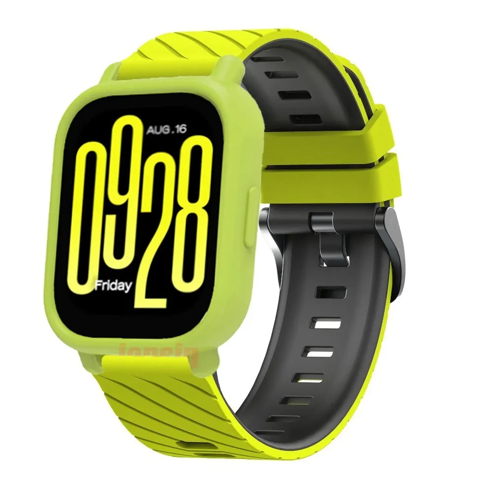 Two-Tone Silicone Strap and TPU Case Set for Smartwatch Accessories