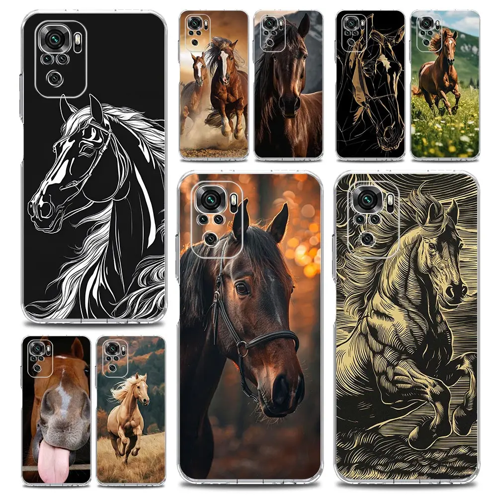 Elegant Brown Horses Phone Case Cover