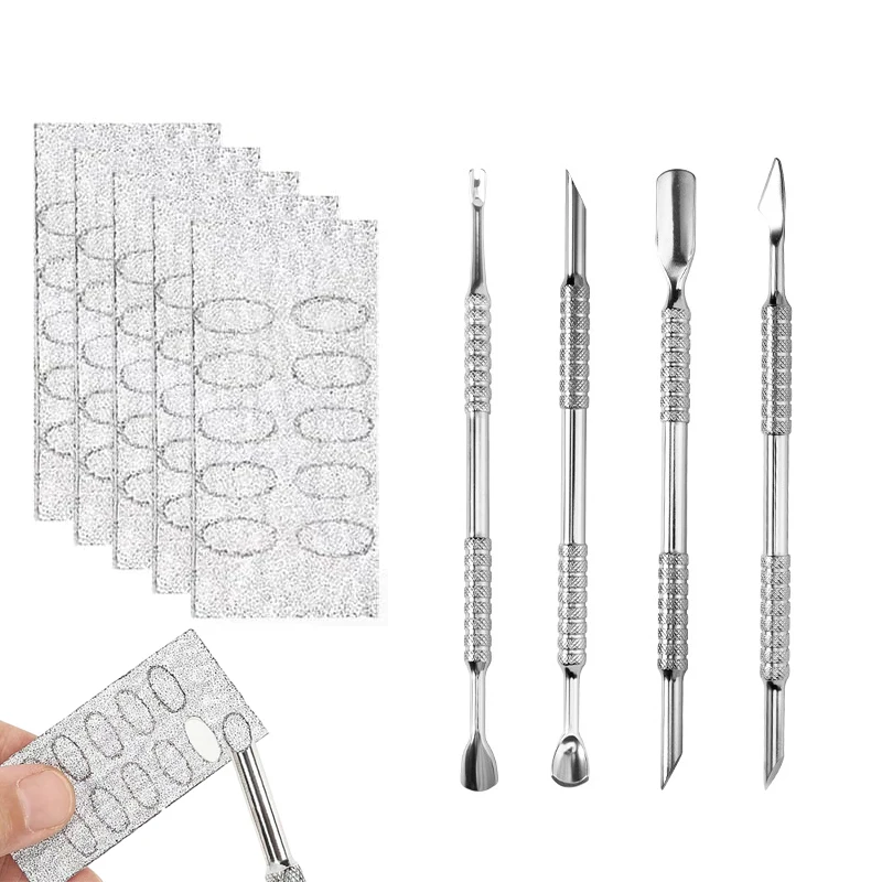 Cuticle Pusher Nail Polish Remover Gel Nail Polish Peeler Scraper Stainless Steel Clean Manicure Tool Art nail care kit manicure tools manicure pedicure kit manicure set nail art pusher nail manicure tools manicure pedicure tools cuticle pusher nail polish tools