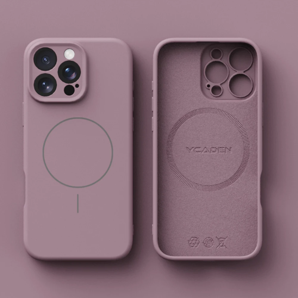 Soft Liquid Silicone MagSafe-Compatible Phone Case with Wireless Charging Matte Finish