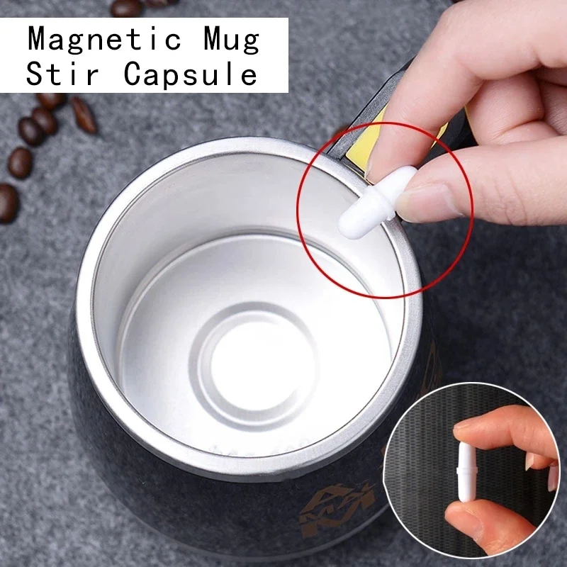 Automatic Self Stirring Magnetic Mug Capsule Cylindrical Magnetic Stirring Rod Non-Corroding Smart Mixer Thermal Cup Accessories coffee stirring cup stirring cup electric stirring cup