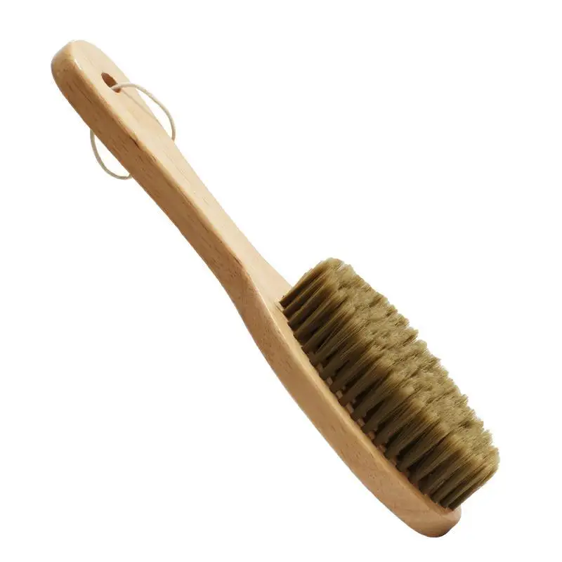 나무 손잡이가 있는 옷과 신발 세탁용 부드러운 솔, 다기능의 단단하고 부드러운 솔모로 가정용 청소에 적합