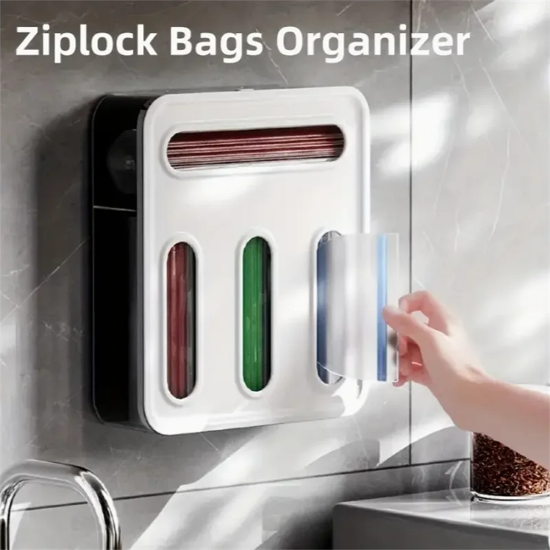 

Transparent Zip Lock Bag Organizer Storage Food Bag Holders Compatible With Gallon Quart Sandwich & Snack Bag Home Kitchen Tools