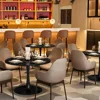 32 Inch Round Dining Table, Black Tulip Dining Table Tulip Table W/0.71" Thickness & Metal Pedestal Base for 2 to 4 People 4