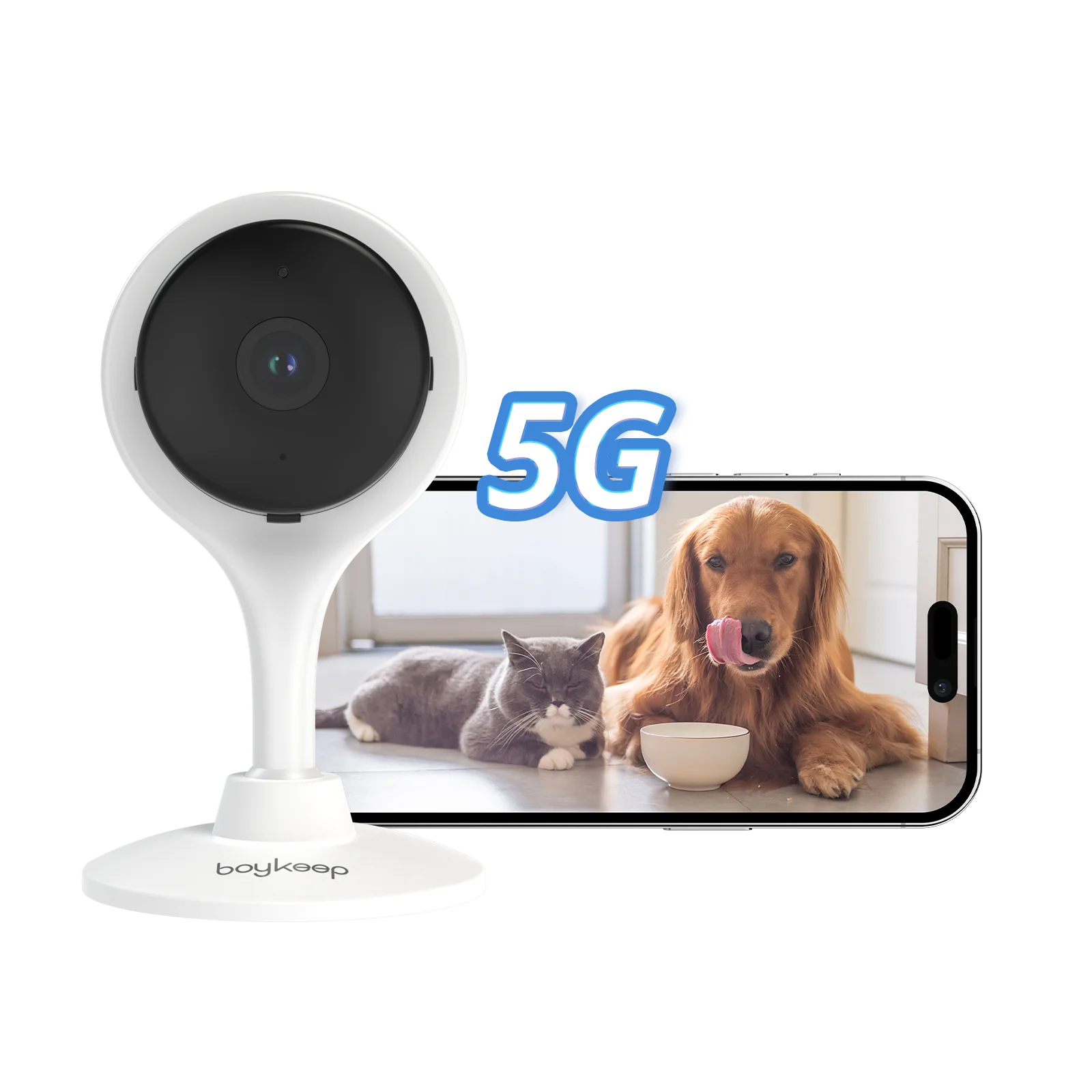Boykeep 2K 5G/2.4GHz Wi-Fi Indoor Security Camera, Camera for Baby/Elder/Dog/Pet with Phone app, 2-Way Audio Baby Monitor Camera Boykeep 2K 5G/2.4GHz Wi-Fi Indoor Security Camera, Camera for Baby/Elder/Dog/Pet with Phone app, 2-Way Audio Baby Monitor Camera