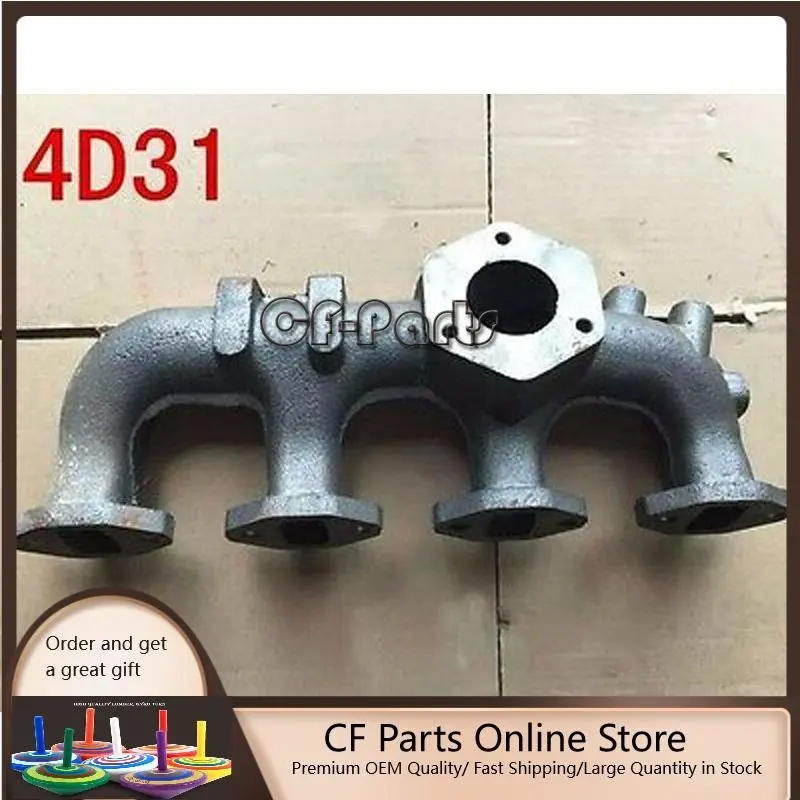 

New Exhaust Manifold Pipe For Mitsubishi 4D31 Engine Kato HD450 HD512 Excavator