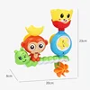 Baby Bath Toy Wall Sunction Cup Track Water Games Children Bathroom Monkey Caterpilla Bath Shower Toy for Kids Birthday Gifts 6