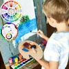 2pcs Color Matching Color Wheel, Paint Mixing Learning Guide Art Class Teaching Tool Color Wheels for Makeup Blending Board Char 3