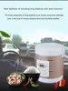 Arier Mini rice cooker 12-24V 220V Multifunction Electric steamer home Appliance portable for camping Black English Menu 5