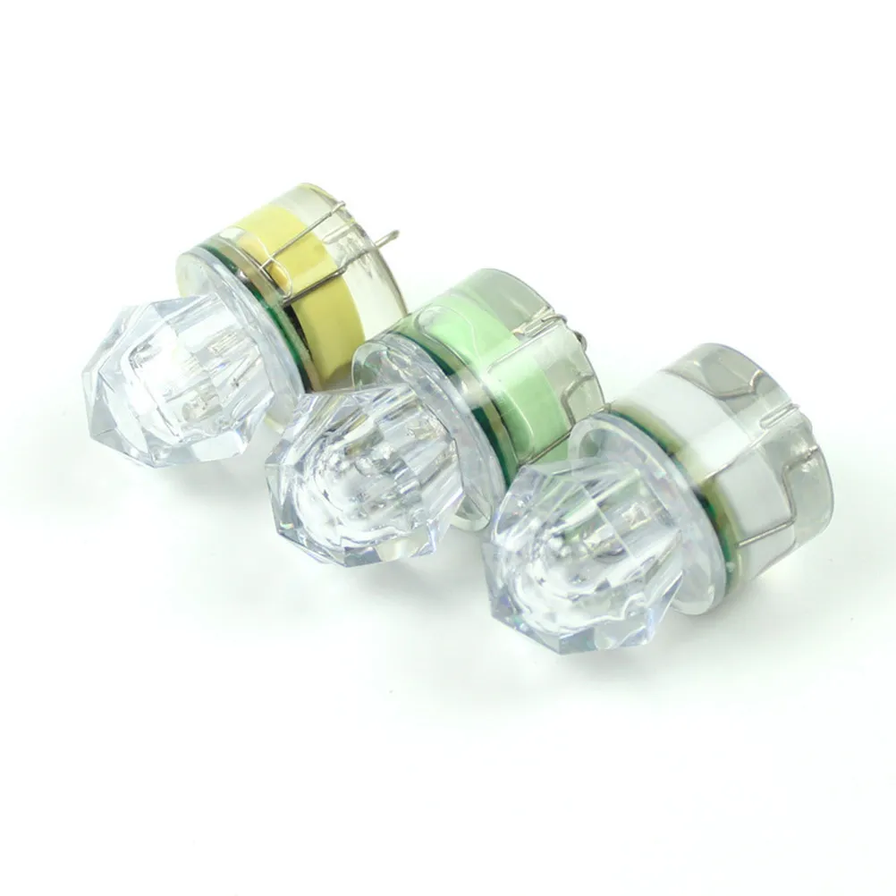 5Pcs LED 녹색 수중 야간 낚시 램프 긴 수명 투명 쉘 딥 드롭 물고기 유혹 라이트 배터리 구동