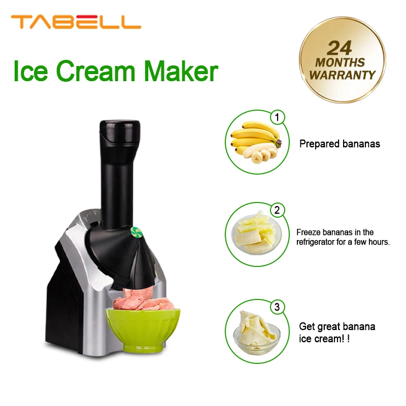 TABELL Ice Cream Machine Dessert Ice Cream Maker Frozen Fruit Slush Machine Children Dessert Production Maker Home Kitchen the ugly truth about the way of the househusband apron children s apron kitchen accessories 2022 woman kitchen apron