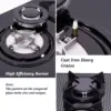 5 Burners gas stovetop 30 inch,Gas Stove Gas Hob Stovetop Tempered Glass Cooktop Cast Iron Grates Built-in 2