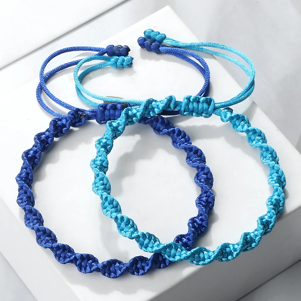 Spiral Reef Knot Bracelets Square Knot Hemp Bracelet Making Kit
