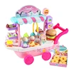 Toys Pretend Play Set Mini Ice Cream Candy Trolley Ice Cream Shopping Cart House Play Educational Car Truck Cart Brain Game Kids 3